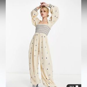 FREE PEOPLE Dahlia Embroidered Jumpsuit NWT